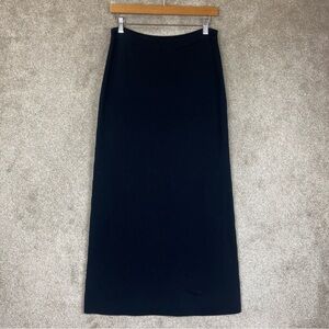Jones Wear Vintage Skirt Womens Medium Petite Black Knit Maxi Stretch- 4396